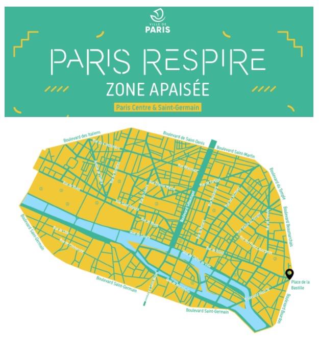 Projet de zone piétonne dans Paris - Credit: Mairie de Paris